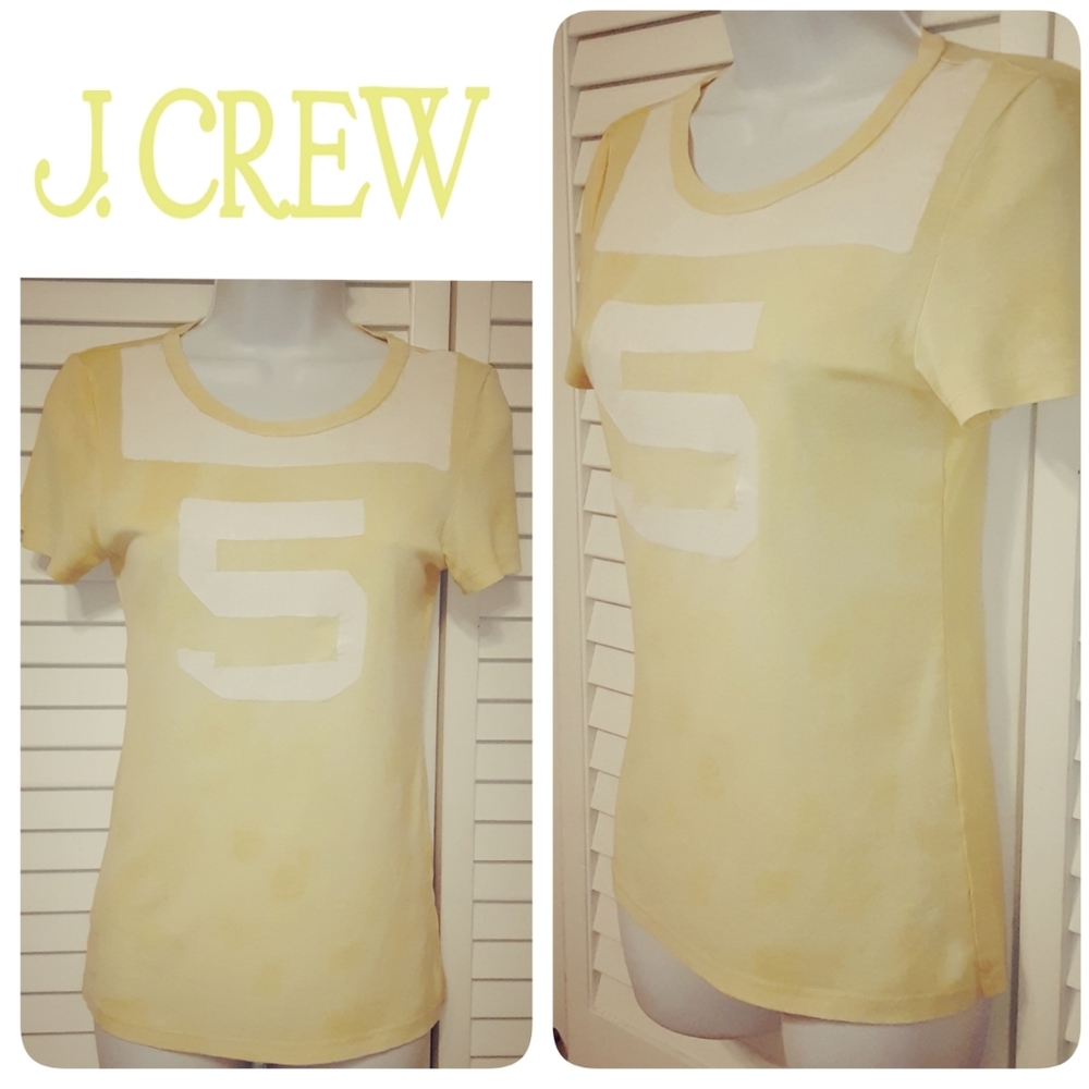 J.CREW Fitted Tee Distressed Vintage #5 Jersey